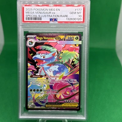 2025 POKEMON MEGA EVOLUTION SPECIAL ILLUSTRATION RARE MEGA VENUSAUR EX PSA 10 - Image 1 of 2