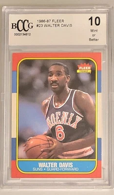 1986-87 Fleer Basketball #23 Walter Davis Suns BGS/BCCG 10 Mint or Better - Image 1 of 2