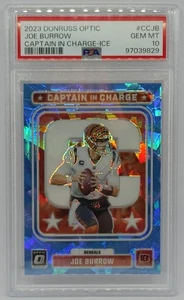 JOE BURROW 2023 Panini Donruss Optic ICE Captain in Charge 5/15 -MINT GEM PSA 10 - Picture 1 of 4