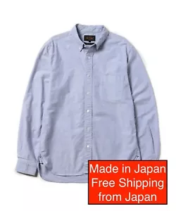 New BEAMS PLUS Oxford Botton Down Shirts Made in Japan IVY Size S-XL BLUE Tokyo - Picture 1 of 8