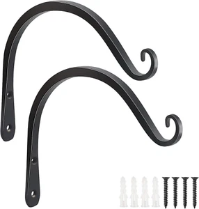 Paquete de 2 ganchos de pared con soporte para plantas colgantes de 8 pulgadas para colgar plantas decorativas - Imagen 1 de 11