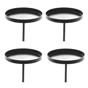 4er Set Kerzenpick mit Teller | Kerzenhalter für Adventskranz | Kerzenpin Ø 8 - Bild 1 von 2