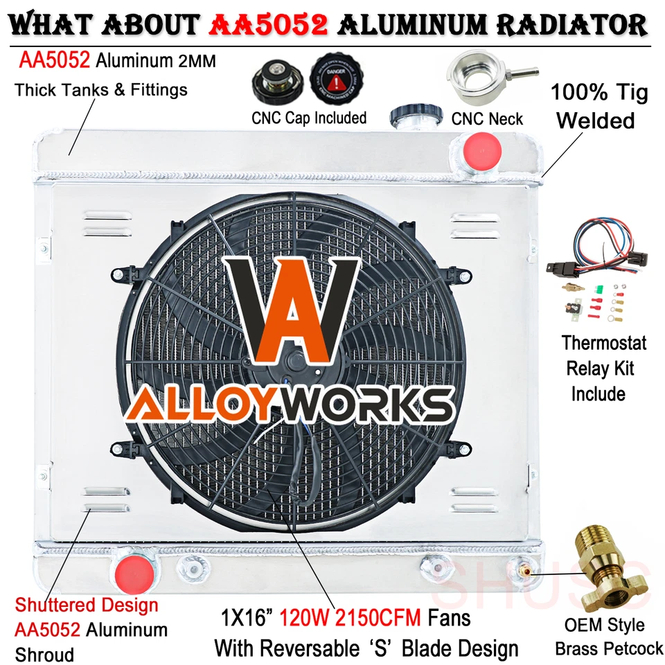 3 Row Radiator Shroud Fan For 1960-64 Buick Electra Estate Wagon 1962-64 Wildcat - Image 1 of 4