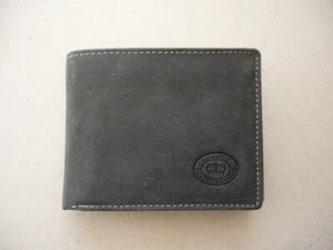 LONDON LEATHER GOODS-Men's Wallet-Hard Leather-Black-Never Used - Picture 1 of 4