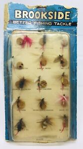 NEW ~NOS Vintage Fly Rod Poppers Fly Fishing Lure Brookside Fishing Tackle  Card