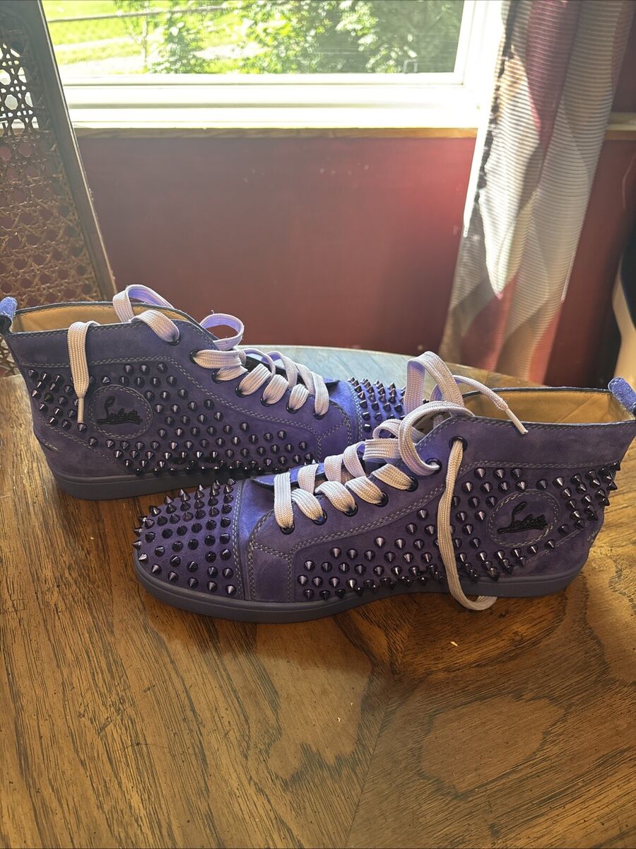 Christian Louboutin Purple Suede Casual Shoes for Men for Christian Louboutin Purple Suede Casual Shoes for Men for