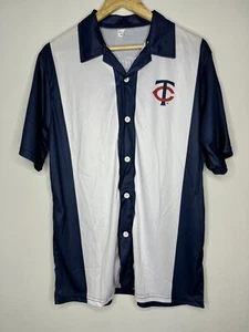 Minnesota Twins Baseball Bowling Shirt Bowling Squad Button Unisex Size Medium - Picture 1 of 9
