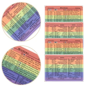 4 Sheets Tastaturkürzel-Aufkleber Fräulein Laptop-Aufkleber Abnehmbar - Afbeelding 1 van 12