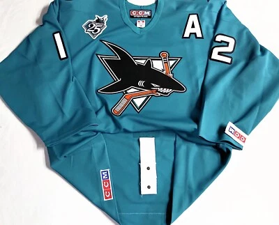 CAMISETA AUTÊNTICA LICENCIADA VINTAGE-PRO-56 PATRICK MARLEAU SAN JOSE SHARKS CCM/MASKA - Imagem 1 de 4