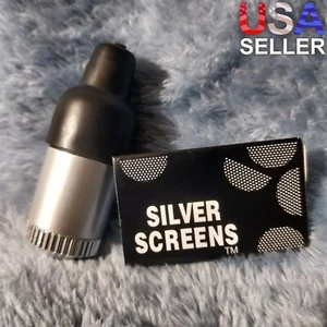 NEW Small Silver Bullet Smoking Pipe Tobacco Herb Portable Metal Pocket Size - Picture 1 of 9