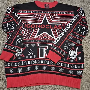 WWE Edge Iconoclast Earn Your Scars Ugly Christmas Sweater Herren Extra Large Rot - Bild 1 von 12