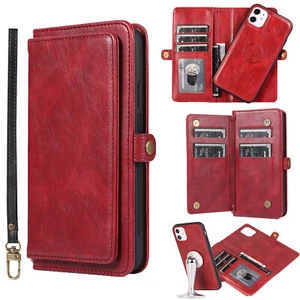 Magnet Detachable Leather Case For iPhone Xs Max XR 16 Plus 15 14 13 12 Pro Max - Picture 1 of 18