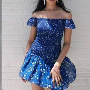 NWT ZARA FLORAL PRINT DRESS blue 4786/085 - Picture 1 of 12