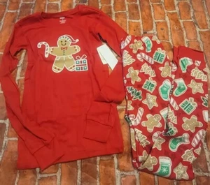 Gymboree Boys Nwt Pajamas Pjs Sz 14 Christmas Gingerbread  - Picture 1 of 1