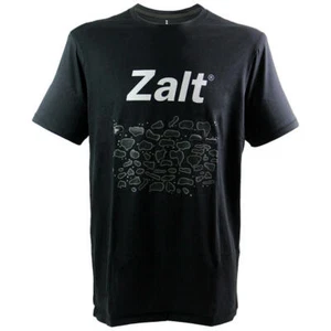Camiseta con logotipo Zalt negra 100% algodón ropa camisa ropa en M L & XL - Imagen 1 de 1