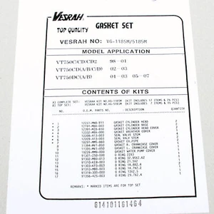 Engine gasket set complete for Honda VT 750 C Shadow 97-03 - Picture 1 of 3