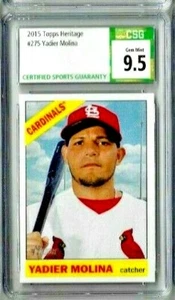 2015 Topps Heritage Yadier Molina CSG 9.5 - Picture 1 of 2