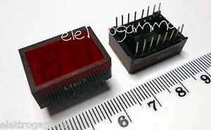 LT533 LT 533 doppio display 7 segmenti 12.7mm CATODO COMUNE rosso - Bild 1 von 1