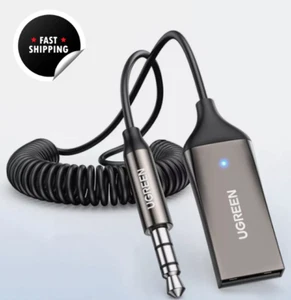 Ugreen Bluetooth 5.3 Car Receiver USB Aux Adapter with 3.5mm Built-in Mic - Picture 1 of 7