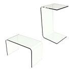 Modern Acrylic End Table Clear C Style See Through Laptop Desk Bed 24 x 14 x 12