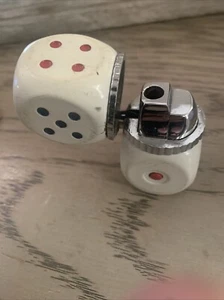 Dice Lighter with lipstick Mirror Chipped - Picture 1 of 4