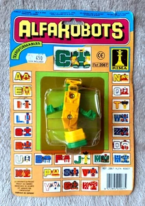 Tarjeta española AlfaRobots Alfhabot Transformers letra J Masudaya Japón ¡NUEVA! - Imagen 1 de 3