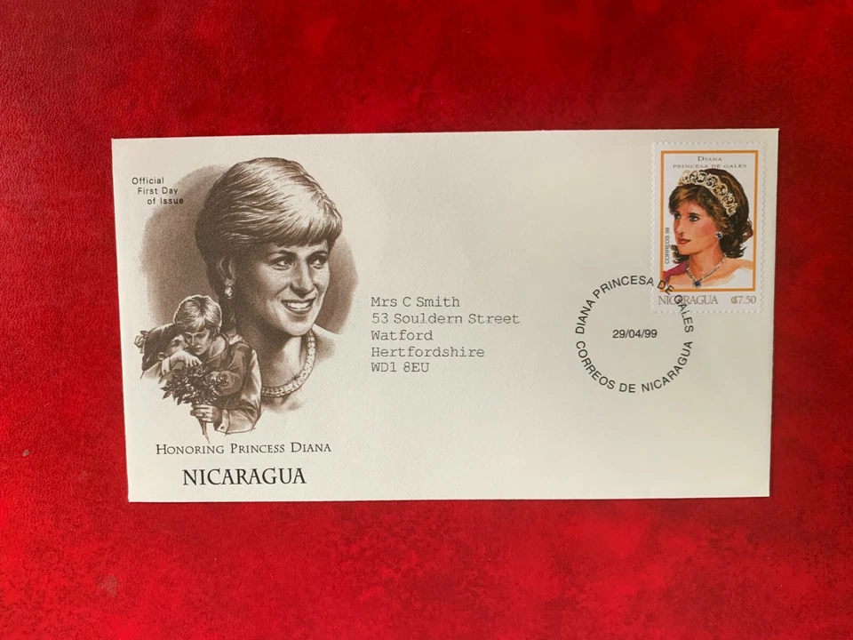 NICARAGUA 1999 FDC PRINCESS DIANA MEMORIAM - Image 1 of 1