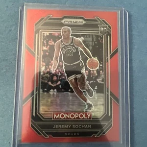 Jeremy Sochan 2022/23 Panini Prizm Monopoly Red Prizm 40/99 RC Spurs - Picture 1 of 4