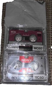 Sony MC-60 Gemini MC60  Microcassette As Blanks Cassette Tape Disc 60 Min 2 Pcs - Picture 1 of 2