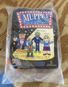 De colección 1992 estrellas Muppet vestidas para noche de apertura oso Fonzie peluche 7"" -NUEVO - Imagen 1 de 7