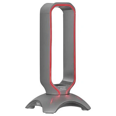 MARSGAMING MHHX Gaming-Headset-Ständer RGB Flow + 2X USB 2.0 Graphitgrau - Bild 1 von 4