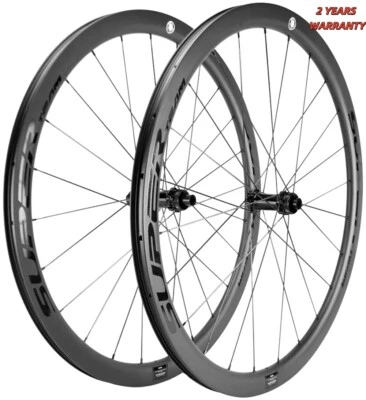 UCI Approved 700C 38mm Tubeless Disc Brake Carbon Wheelset Disc Brake Wheels - Image 1 of 4