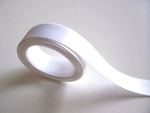 Nastro raso monofacciale bianco 7/8 pollici larghezza x 8 metri matrimoni artigianato B5 - Foto 1 di 5