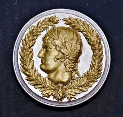 Римский император Имаго изображение золотой стандарт знак signa signifer дерево металл холодного литья - Изображение 1 из 4