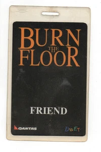 Burn The Floor 2006 Tour laminierter Backstage-Pass - Bild 1 von 1