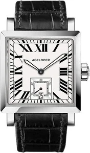 AGELOCER Reloj Cuadrado Retro Hombre Automático Esfera Luminosa Calendario Pantalla Para Hombre - Imagen 1 de 54