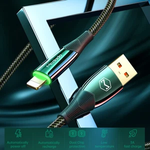 Cable de datos cargador rápido USB LED 8 pines para iPhone 14 13 12 11 Pro Max 8 7 SE iPad - Imagen 1 de 12