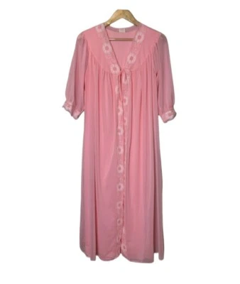 Conjunto de vestido de noche y bata vintage ILGWU Peignoir rosa talla pequeña años 60 Foto 1 de 4