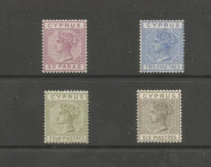CYPRUS 1882-94 QV selection of 4 fresh mint - Picture 1 of 2