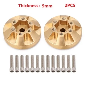 New Brass 12mm Wheel Hex Hub 1.9"/2.2" Wheel Rim for 1/10 RC Crawler SCX10 TRX4 - Picture 1 of 16