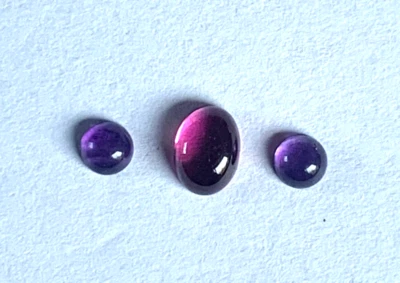 Andy's Gem Garage Sale - Oval Pink Tourmaline Cab / Amethyst Cab Combo Natural - Image 1 of 4