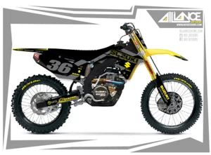 2010 2011 2012 2013 2014 2015 2016 RMZ 250 GRAPHICS KIT SUZUKI RMZ250 MX DECALS - Picture 1 of 7
