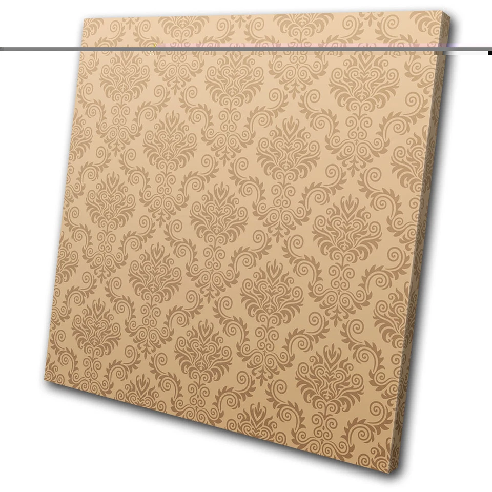 Abstract Retro Vintage Pattern SINGLE Leinwand Wand Kunst Bild drucken - Bild 1 von 1