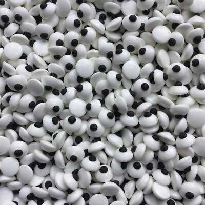 SPRINKLES BY POST 3D Eyes Cake Decorations Edible Black White Christmas Cupcake Eyeball Toppers