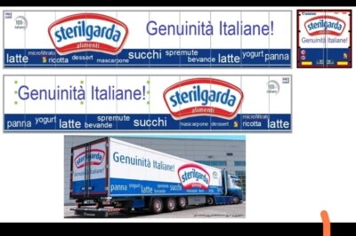 Nuova Grafica adesiva "Sterilgarda" trasparente x semirimorchi Herpa 1/87. - Immagine 1 di 3