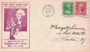 14 Dec 1932 Cover, Washington Bicentennial: Anniversary of Washington's Death - Picture 1 of 2