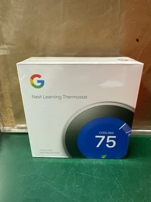 Nest Pro 3rd Gen Learning Thermostat Stainless Steel T3008US (E10046578) - Image 1 of 3