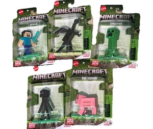 Mattel Minecraft Micro Collection 2" Action Figures 2024 Complete Set of 5 - Picture 1 of 8