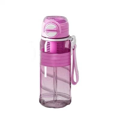 骑自行车运动水壶野营带吸管健身水壶-不含双酚 A — 第 1/4 张图片