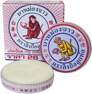 X2 save pack 8g. White Monkey Holding a Peach Balm made in Thailand - Picture 1 of 1
